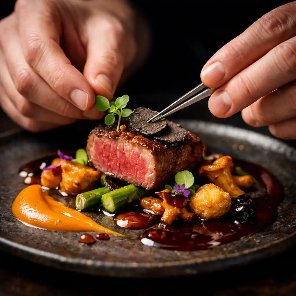 Fine dining – precyzyjne układanie dania